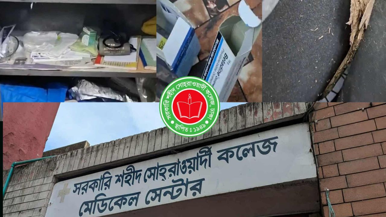 চরম অব্যবস্থাপনায় সোহরাওয়ার্দী কলেজের মেডিকেল সেন্টার